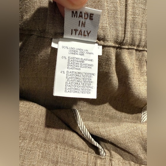 Brunello Cucinelli  Neutral Beige Linen Pants - Picture 10 of 12